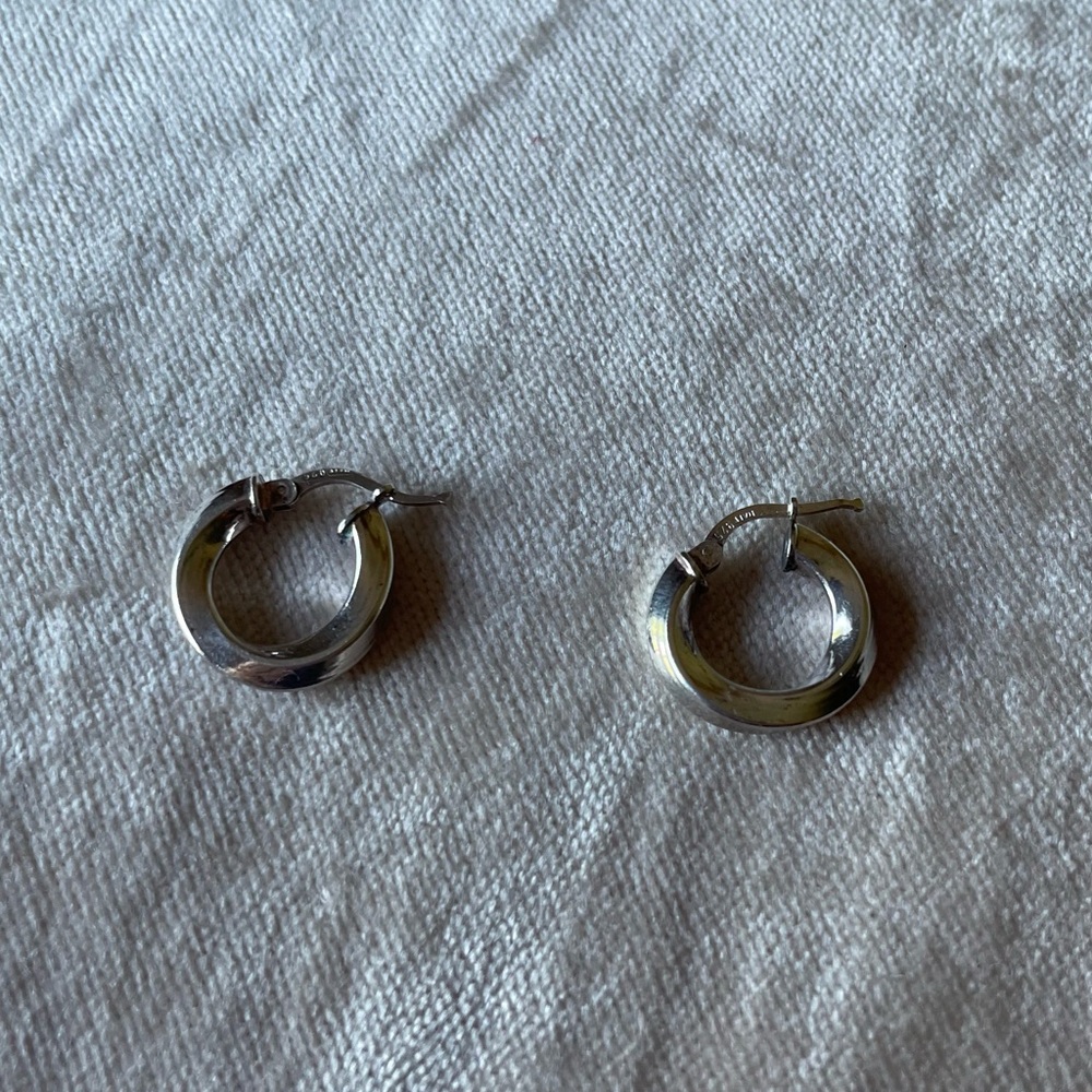 2/$20 Sterling Silver Twisted Hoop Earrings
